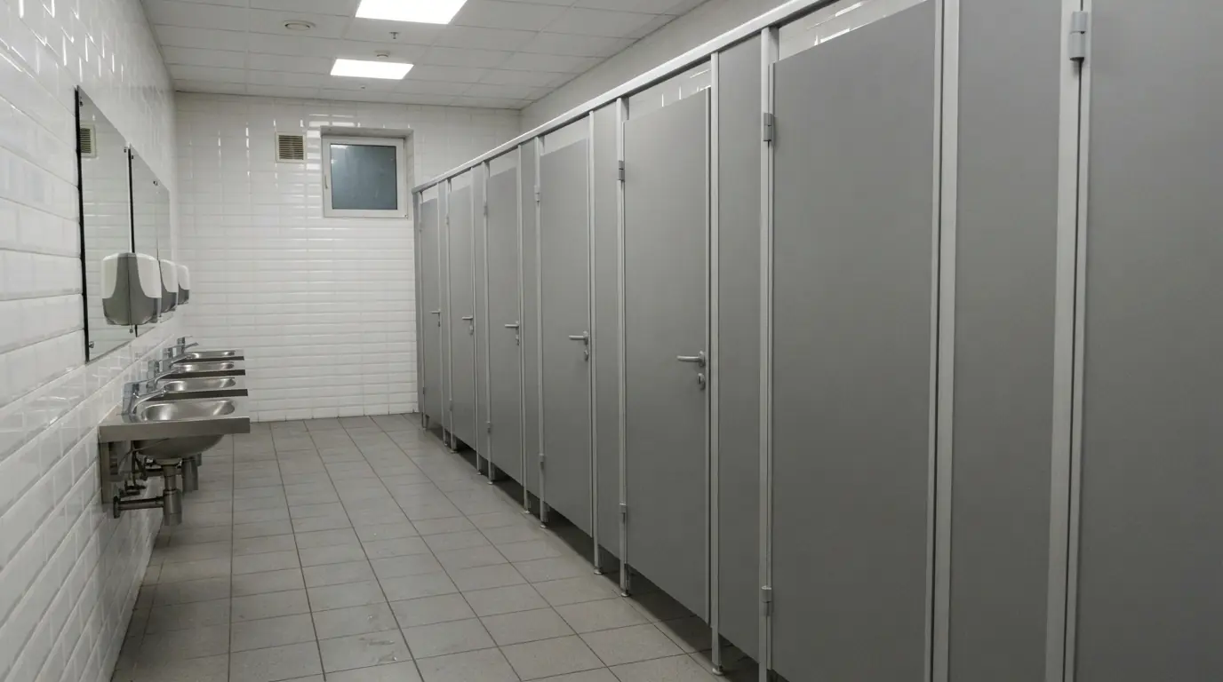 Раздвижная дверь в туалет — в ванной комнате, в интерьере