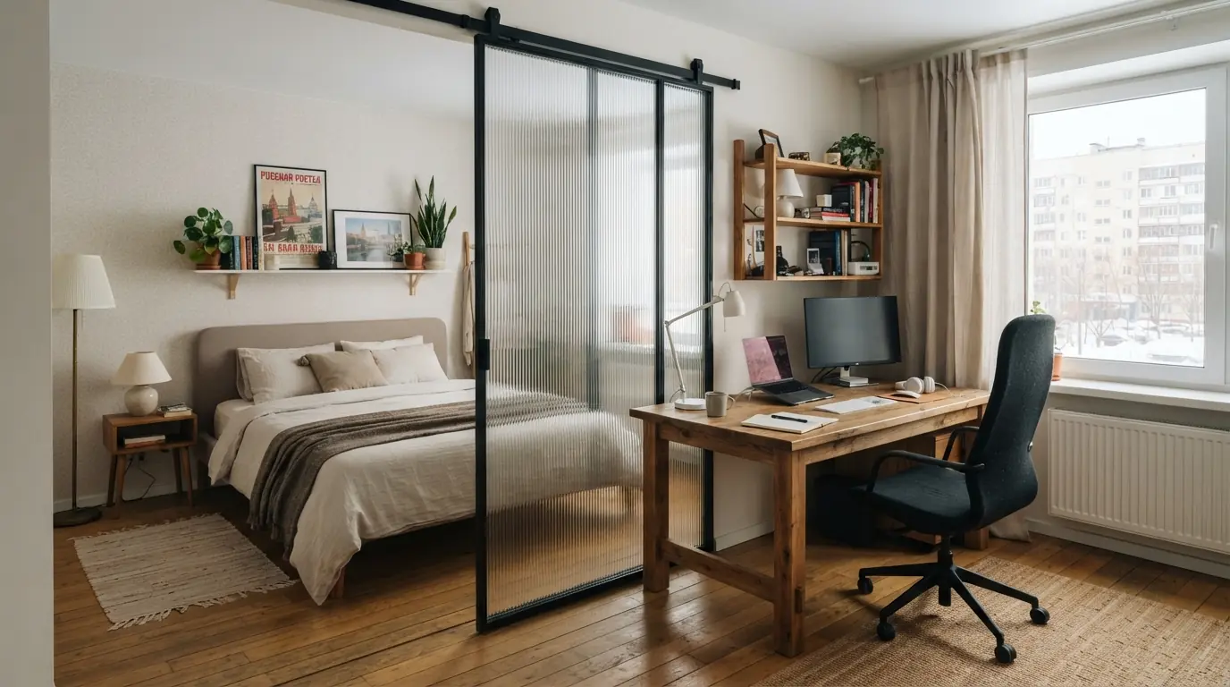 Раздвижные двери межкомнатные дерево — в спальне